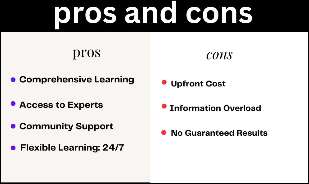 pros and cons Internet Millionaire